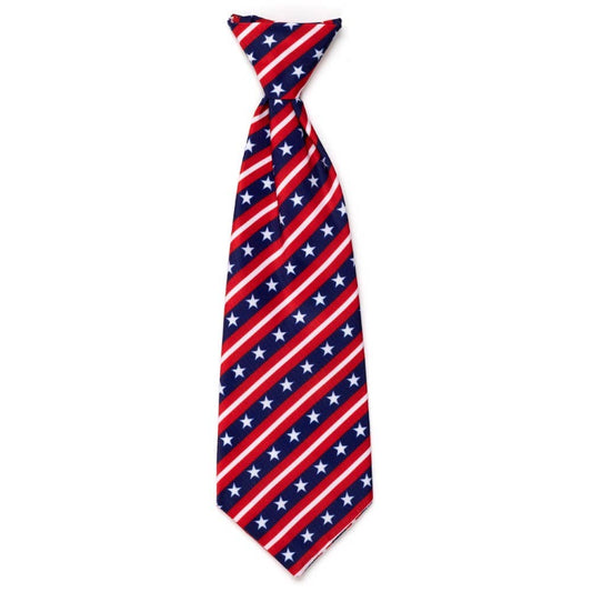 Patriotic Stars and Stripes Neck Tie: Red/White/Blue / Large