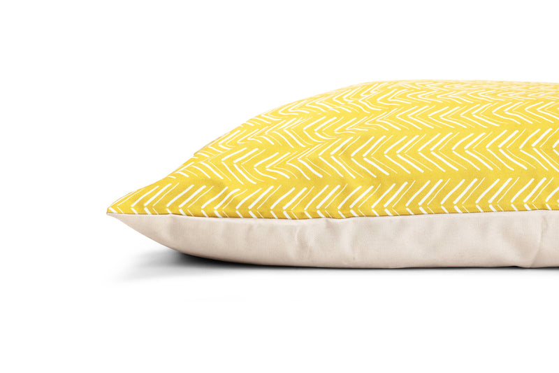 Yellow Chevron Pattern Washable Pet Bed Cover: Medium Bed Cover Only