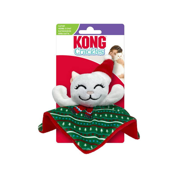 KONG Holiday Crackles Santa Kitty Cat Toy