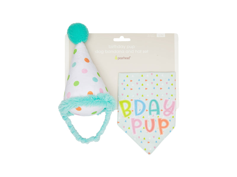 Birthday Pup Bandana & Hat Set - S/M