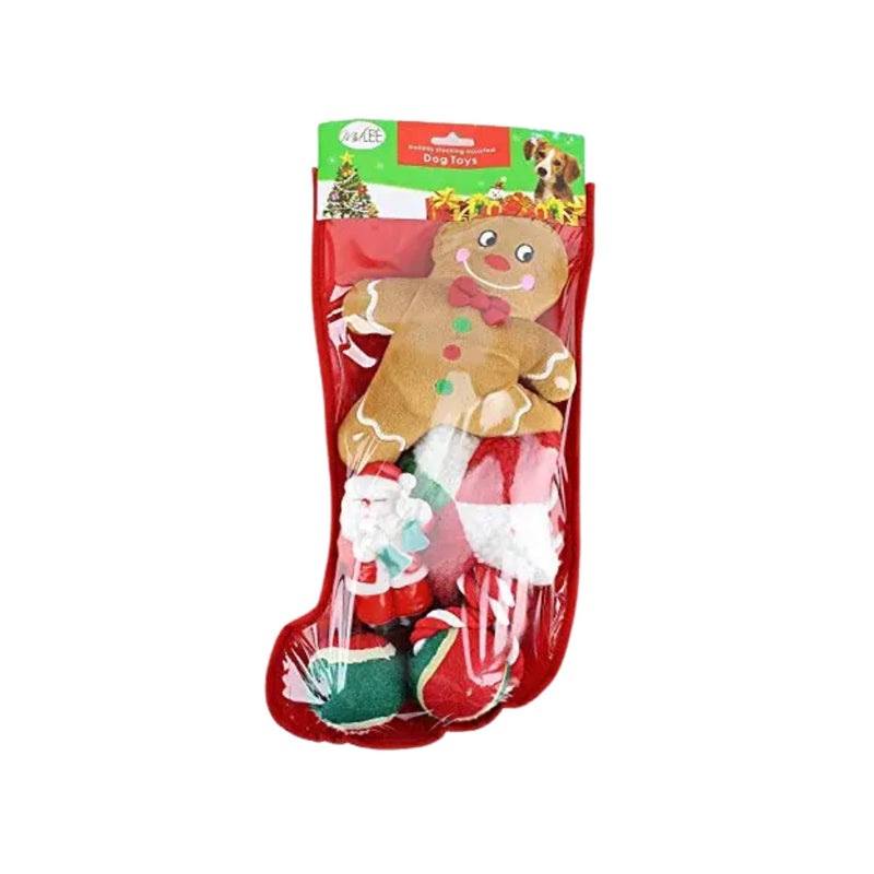 Midlee Toy Filled Christmas Dog Stocking Gift Set