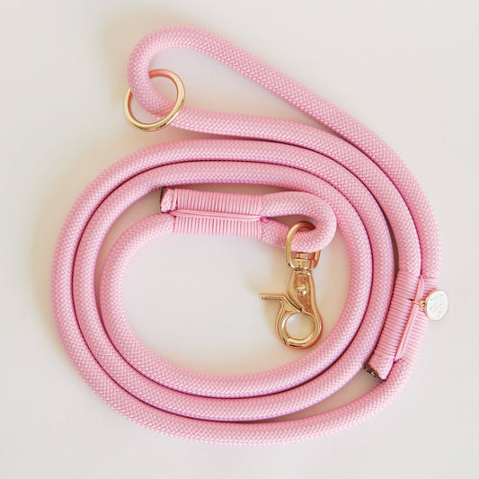 Furlou Braided Rope Leash - Baby Pink