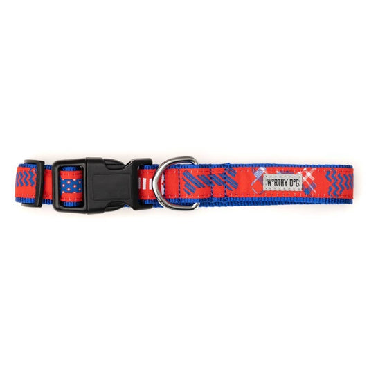 Patriotic Bones Collar: Red/White/Blue