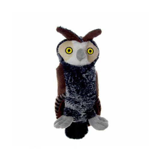 Mighty Tuffy Jr Nature Owl, Plush, Squeaky Dog Toy