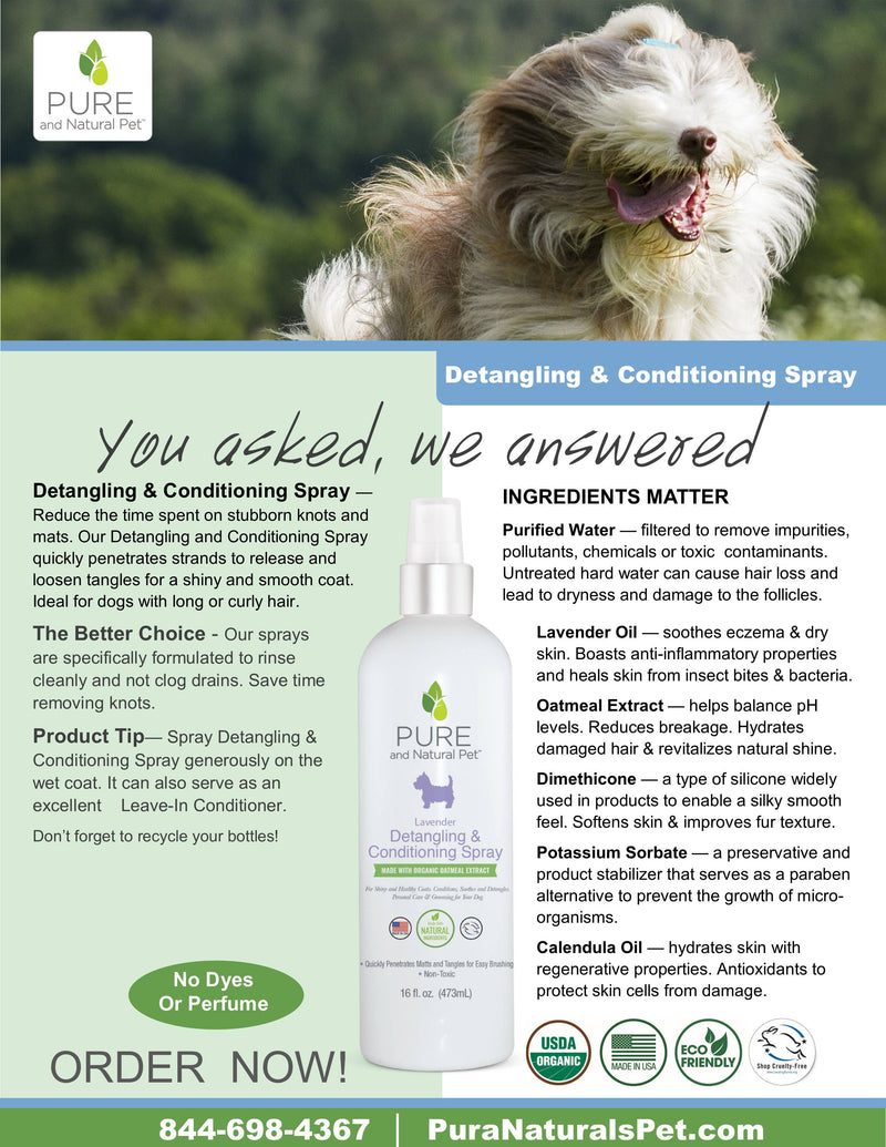 Detangling & Conditioning Spray for Dogs