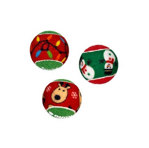 KONG Holiday SqueakAir® Balls 6-pk Sm