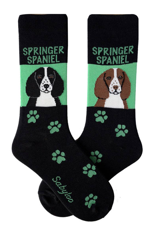 Springer Spaniel Dog Socks: 10-13