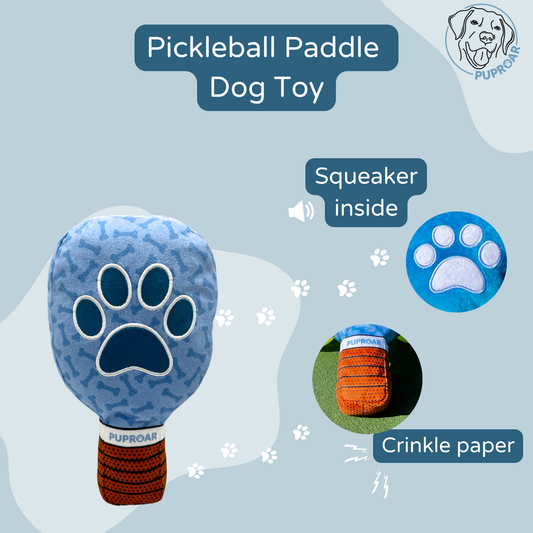 Pickleball Squeaky and Crinkly Dog Toy