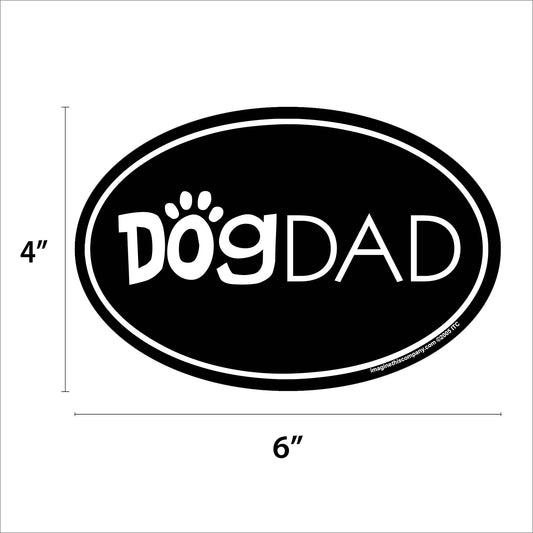 Dog Dad Oval Pet Magnet