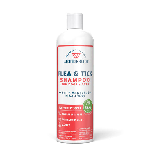 Wondercide Flea & Tick Shampoo for Dogs+Cats-12oz Peppermint