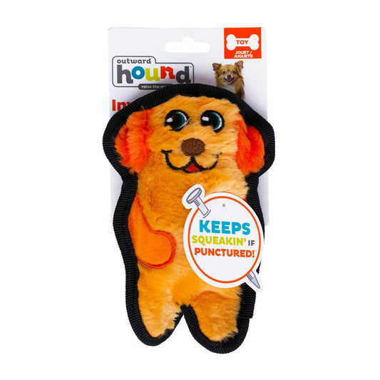 Outward Hound Invincibles Dog Durable Plush Toy Orange XS