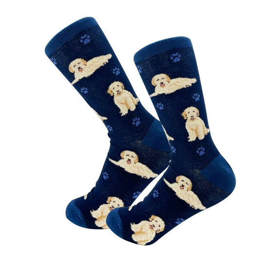 Goldendoodle Socks - Unisex - Fun Novelty Crew Dog Socks