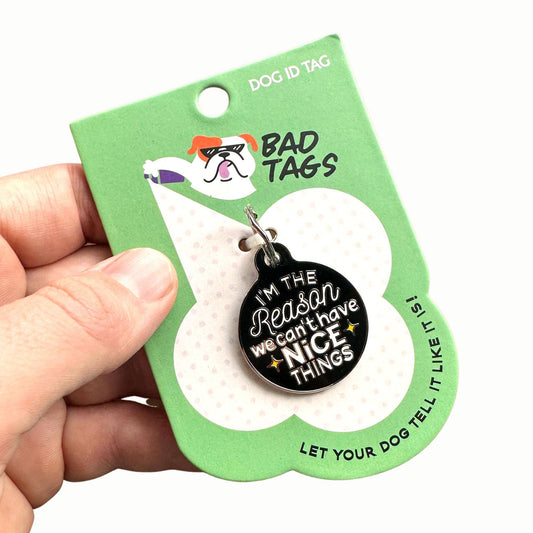 Personalized Dog ID Tag Charm - Can't Have Nice Things