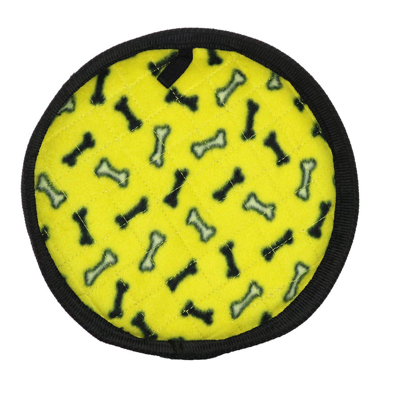 Tuffy Ultimate Flyer - Yellow Bone, Durable, Squeaky Dog Toy