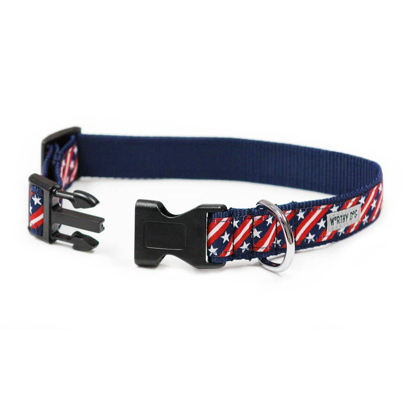 Bias Stars and Stripes Dog Collar: Red/White/Blue