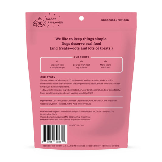 Bocce's Bakery Say MOOOO Training Bites Dog Treats 6oz