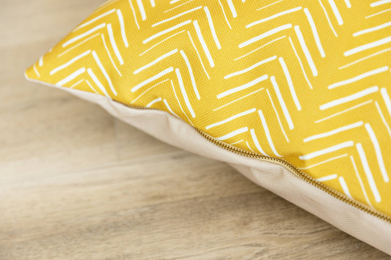 Yellow Chevron Pattern Washable Pet Bed Cover: Medium Bed Cover Only