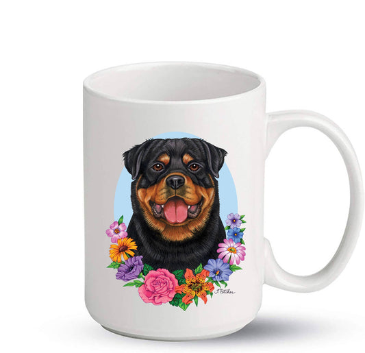 Rottweiler -  Ceramic 15oz Sublimation Coffee Mug