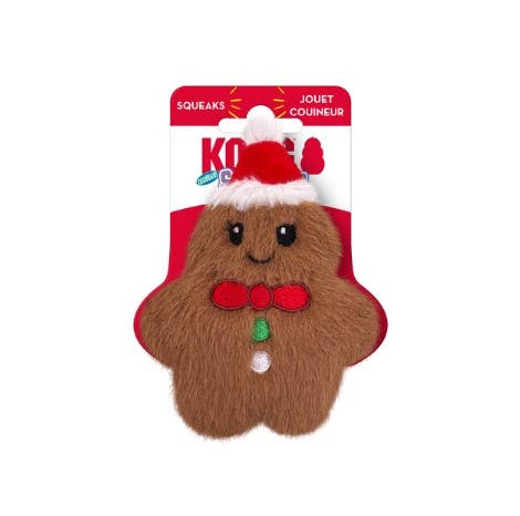 KONG Holiday Snuzzles Mini Gingerbread Brown XS