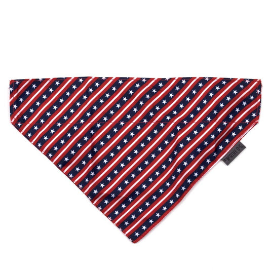 Patriotic Stars and Stripes Bandana: Large / Red/White/Blue