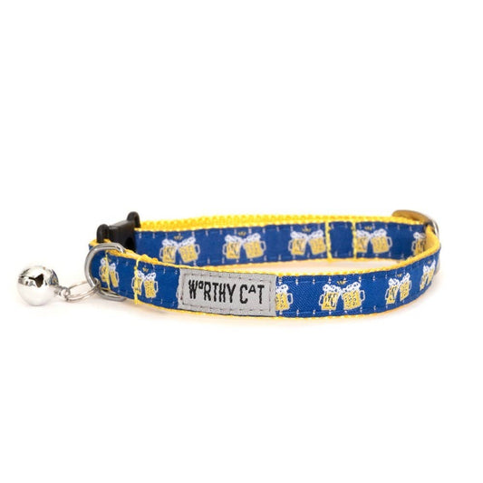 Cheers Cat Collar: One Size Fits Most / Navy