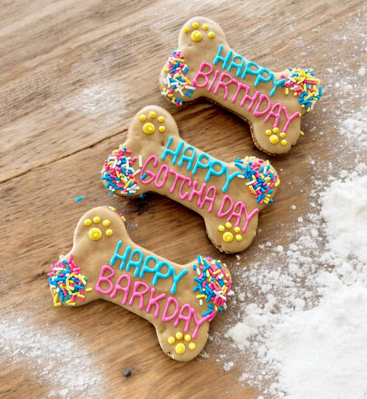 6 inch PB Fiesta Happy Birthday Bone Dog Treats