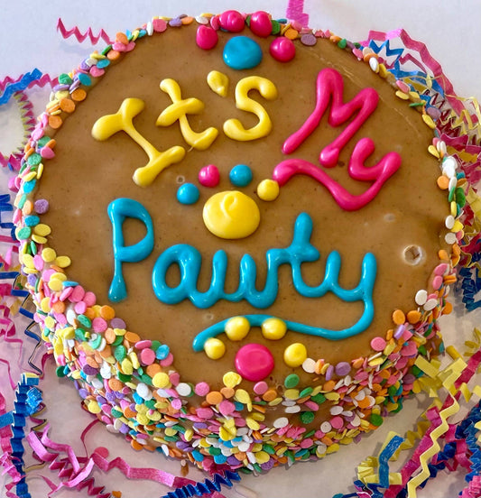 Delco PB It's My Pawty Doggie Cakes - 4.5" x 3.5"