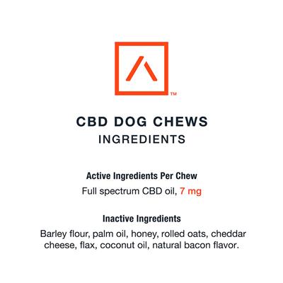 Full Spectrum CBD Dog Chews 500mg Cheddar Cheese & Bacon Flavor