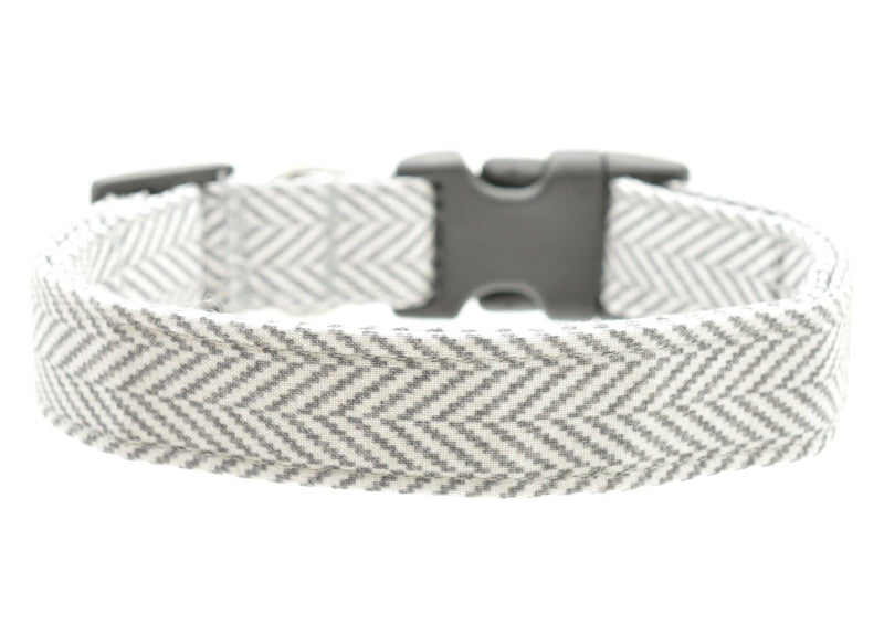 Gray Herringbone Collar: Large