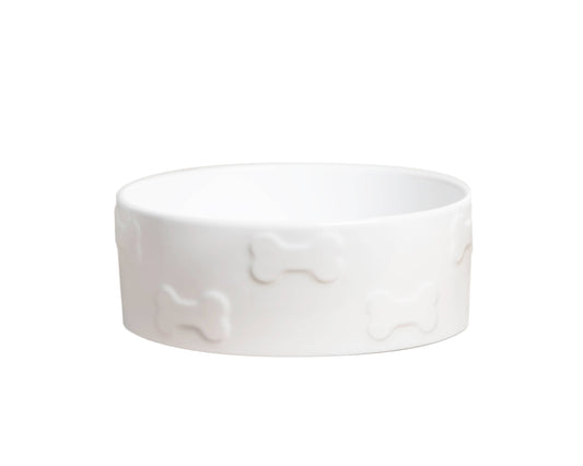 Manor White Pet Bowl: Bones