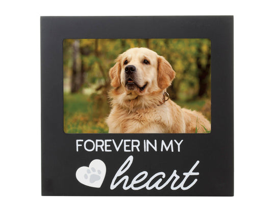 Pet Memorial Frame, Forever in my Heart - Black