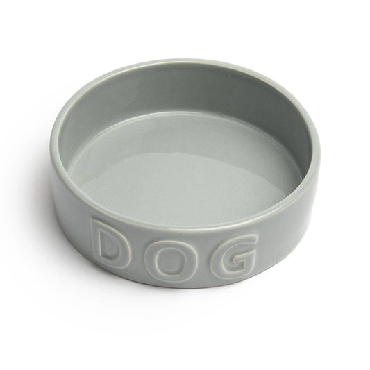 Classic Dog Grey Small Pet Bowl-DOG