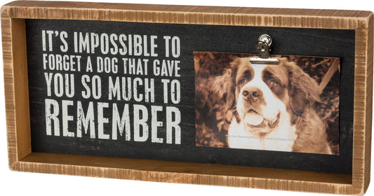 It's Impossible To Forget A Dog Inset Box Frame