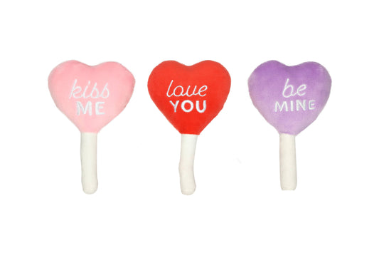 Pearhead Conversation Hearts Dog Toys, Valentine's Day, Set of 3