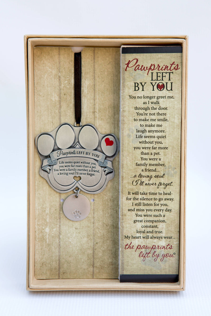 Pawprints Left By You- Pet Tag Memorial Ornament 6091