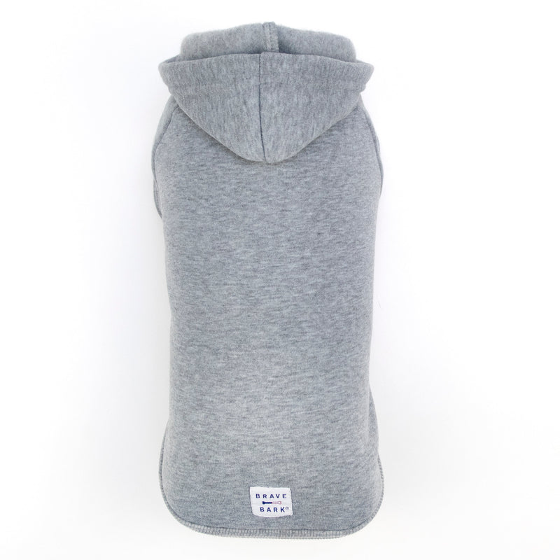 Brave Bark Hooded Dog Fleece - Heather Grey