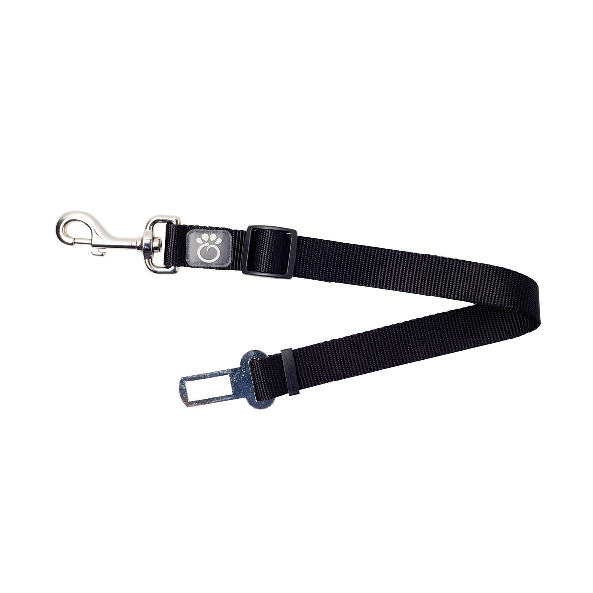 The GF PET seat belt allows you to take your dog everywhere with you safely in the car! To be used with harness, please avoid attaching this to a collar.  Product details:  Adjustable 20”-30” Fits standard automobiles buckles 100% Nylon SKU: GFASA414-BLACK