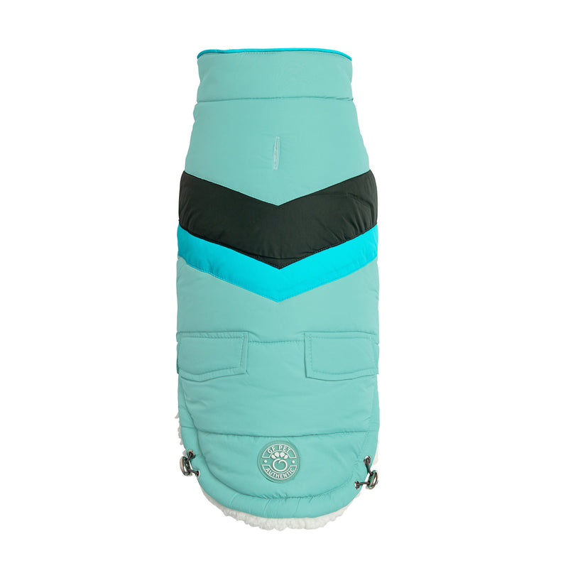 Alpine Puffer Dog Jacket - Light Aqua