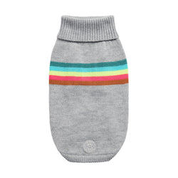 The GF Pet Retro Sweater is a must for trendsetting dogs with its’ bold, cool and colorful retro styling. This quality multi-knit turtleneck boasts a comfortable, sculpted unisex fit, secure ribbed arm holes and an authentic GF PET Logo Patch. Irresistible!! 