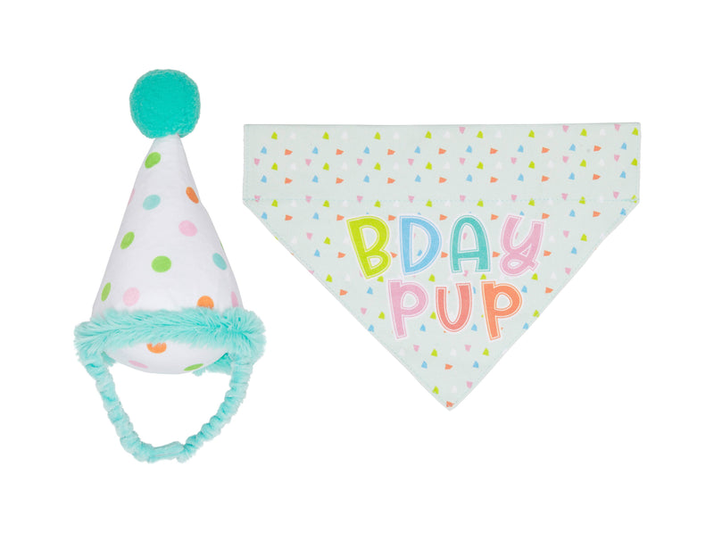 Birthday Pup Bandana & Hat Set - S/M