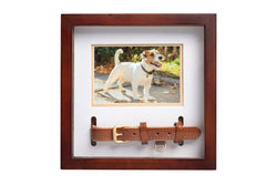 Memorial Pet Collar and Photo Frame in Espresso